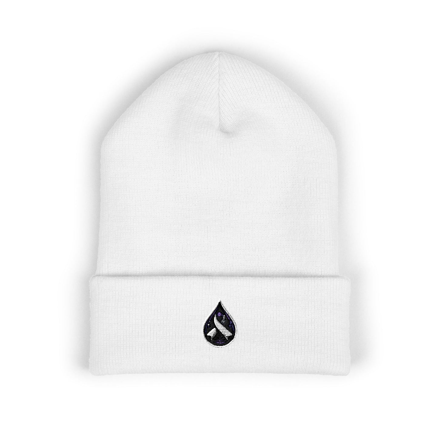 Sjögren's Disease: Purple Ribbon/Tear Classic Cuffed Beanie | Support Awareness & Cause
