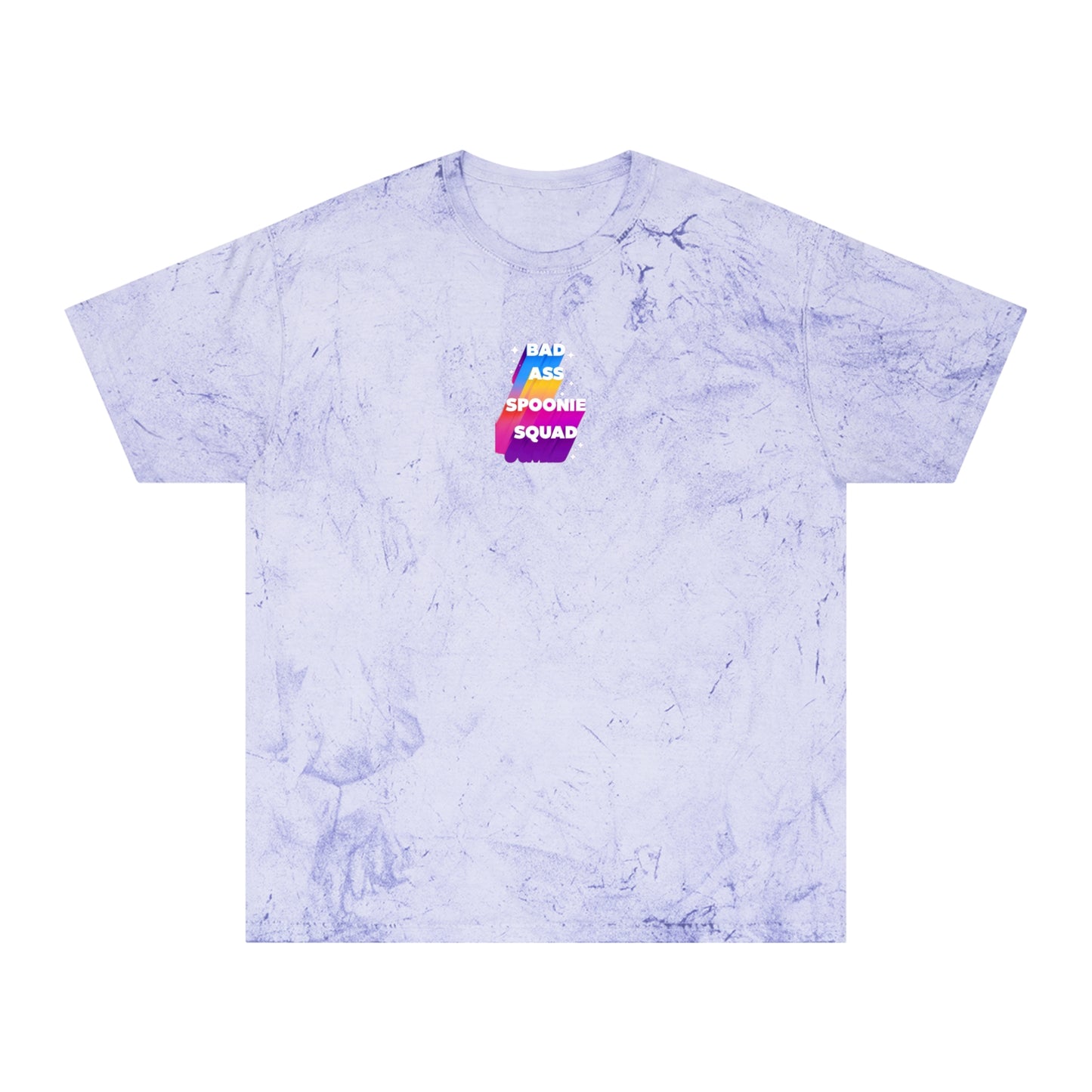 Unisex Color Blast T-Shirt - "Bad Ass Spoonie Squad" - Sjögren's Disease Awareness