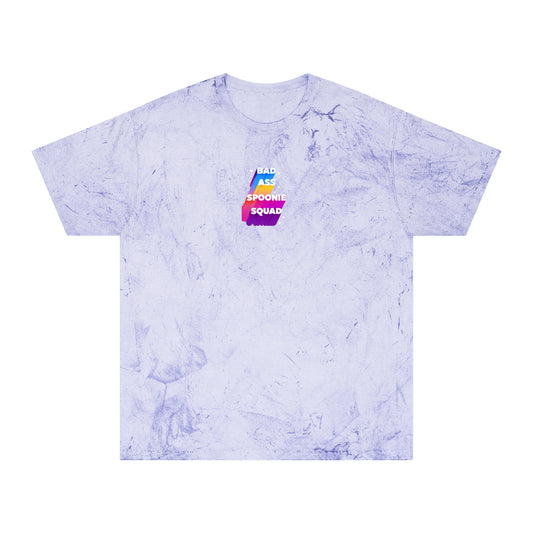 Unisex Color Blast T-Shirt - "Bad Ass Spoonie Squad" - Sjögren's Disease Awareness