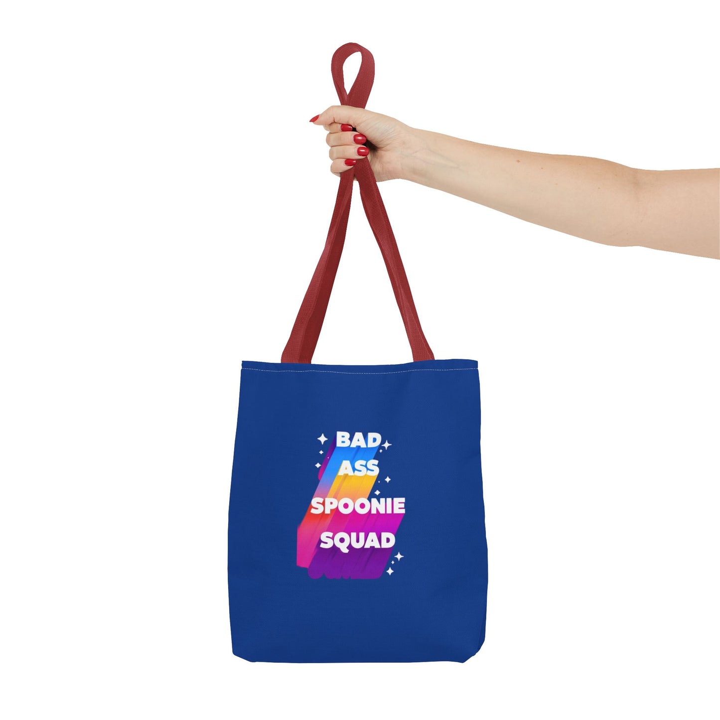 Autoimmune Disease Awareness Tote Bag - "Bad Ass Spoonie Squad" (Dark Blue)